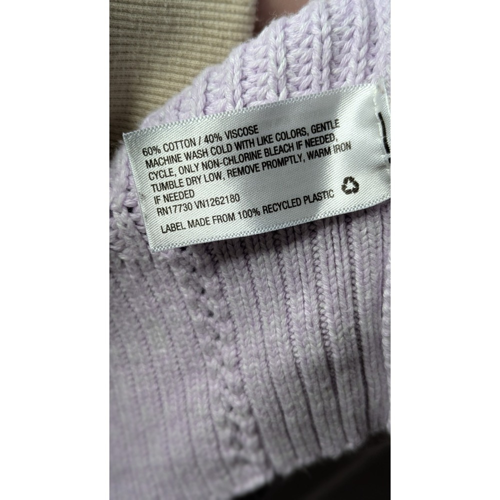 Universal Thread Women's Cropped Button Down Cardigan XL Sweater Purple Ombre - Picture 7 of 9